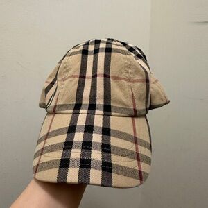 Burberry Tan and Black Plaid Hat